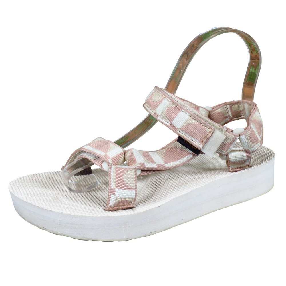 Teva Midform Universal Women Sandal Size 7 Casual Outdoor Pink Geometric